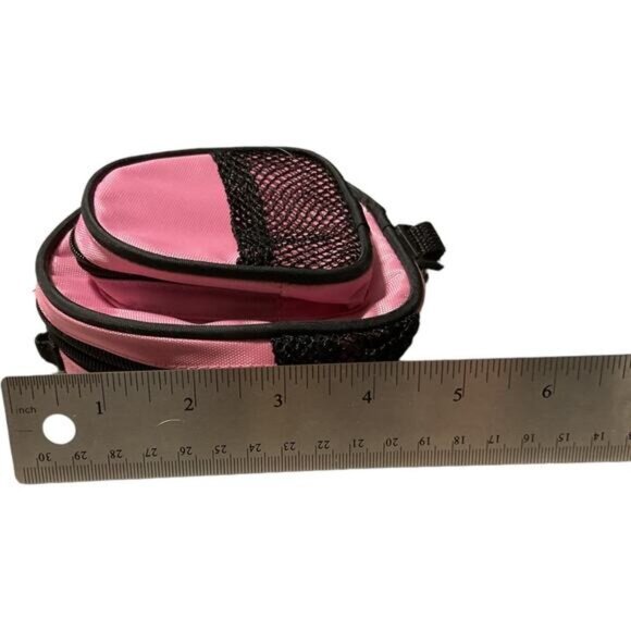 Build A Bear Backpack Pink Black School Bag Zipper Teddy Doll Accessory Toy - Picture 3 of 4